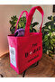 The B+Bag Long Strap Pink Canvas Fabric Shoulder Bag - 2