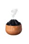 Air Humidifier, Aroma Diffuser, Fireplace Look Flame Steam Machine, Brown - 6
