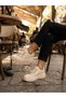 Croos Windy Black Women's Casual Sneaker Shoes High-Sole Sports Shoes Lace-Up - 3