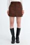 Suede Mini Skirt E02721 - 4