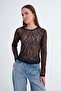 Stone Detailed Transparent Blouse B1103 - 5