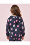 Girls Charcoal Muffin Print Hooded Sweatshirt - 3