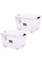 Last made Storage Box 50 L With Lockable Lid & Wheels Clear Plastic Organizer – Transparent Box