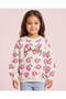 Girls White Floral Printed Crew Neck Sweatshirt