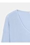 V-Neck Draped Mercerized Sweater - 5