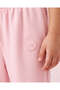 Girls Pink Plain Wide Leg Pants - 3