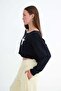 Kayık Collar Crop Sweatshirt S10702 - 2