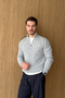 Alba Premium Hair Weave Half Zipper Stand Collar Men's Knitwear Sweater - 2