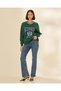 Women Green Embroidered Sweatshirt - 5