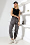 Shardonlu Combed Cotton Compact Elasticated Leg Sweatpants 21629 Dyed Gray