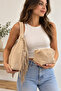 Lea 100% Genuine Nubuck Leather, Elegant and Intricate Design Suede Hand and Shoulder Bag - 2