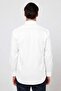 White Hard Collar Long Sleeve Pocketed Satin Comfort Fit 100% Cotton Shirt 1004260423 - 5