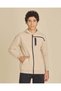 Senior Boys Beige Jacquard Hooded Sweatshirt