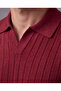 Men's shirt collar line patterned knitwear - 2