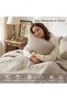 B2EVER White Damask Quilt King Size Bedding Sets with 2 Pillow Shams, Boho Bedspread Lightweight Sof - 3