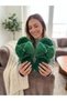 Bow Detailed Plush House Slippers Soft Insole Winter House Slippers Dowry Slippers Gift - 2