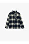 Buttoned Long Sleeve Plaid Lumberjack Shirt with Pockets - 5
