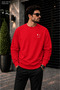 Men's Minimal Smiley / Winking Face Crew Neck Casual Regular Fit Sweatshirt