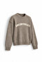 Uncontrolled - Beige - Crew Neck - Oversize Fit - Cotton Men's Sweatshirt - 2
