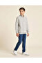 Boy Grey Half Zip Sweatshirt - 2