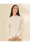 Girls Ivory Crewneck Sweater