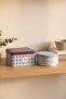 Square Round 2-Piece Metal Decorative Box, 158X158X80 Mm, Ø140X66 mm / Damson - 3