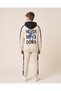 Senior Boys Beige Printed Hoodie Jogger Set - 2