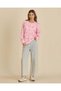Senior Girls Pink Bow Print Sweatshirt - 2