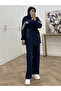 Strawberry fabric stripe detailed tracksuit set