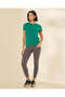 Women Green Plain Basic T-Shirt - 5