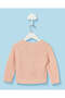 Infant Girls Pink Textured Knit Pullover - 4