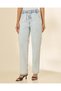 Women Blue Light Wash Elasticated Jogger Jeans