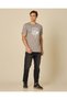 Men Beige Printed Round Neck T-Shirt - 5