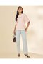 Women Blue Light Wash Elasticated Jogger Jeans - 2