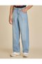 Senior Boys Blue Light-Wash Baggy Jeans