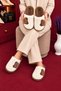 Garnili Ayacıklı Non-Sound Sole Winter Plush Daily Wearable Women's House Slippers - 3