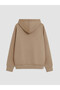 Beige Hooded Girls' Soft Touch Sweatshirt - 2