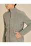 Senior Boys Green Plain Full Zip High Neck Pullover - 4