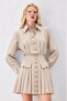 Ss6205 Buttoned Pleated Dress - 2