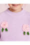 Girls Lilac Pullover With 3D Bow Detail - 3