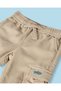 Infant Boys Beige Cargo Knit Denim Joggers - 2