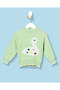 Infant Girls Green Embellished Pullover