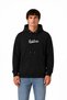 Siyah Basic Kapüşonlu Erkek Sweatshirt - 2