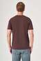 Brown Crew Neck Short Sleeve Knitted Slim Fit Flexible Basic T-Shirt 1011260184 - 5