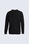Anti-Pilling Wool Half Turtleneck Regular Fit Black Sweater - 4