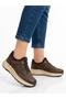 Women's Brown Genuine Leather Orthopedic Sole Seasonal New Season Casual Shoes - 2