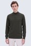 Anti-Pilling Wool Half Turtleneck Regular Fit Khaki Sweater - 2