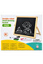 2-in-1 Double-Sided Wooden Drawing Board for Kids – Blackboard & Whiteboard with Marker, Chalk and Eraser, Reusable Writing & Learning Board for Ages 3+