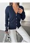 Women's Top Button Detailed Cardigan - 3