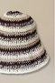 Brown Striped Retro Style Knitted Hat, Hand Knitted Bucket Hat - Bucket Hat - 2